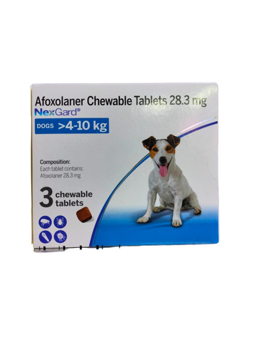 Boehringer Ingelheim: Nexgard Chewable Tablets - Flea & Tick Protection for Small Dogs (4 - 10 kgs) - 3 tablets